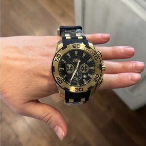 Invicta Black and Gold Dive Watch